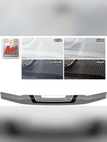 Дефлектор капота Серия Art черная Toyota Land Cruiser 100 2002-2007