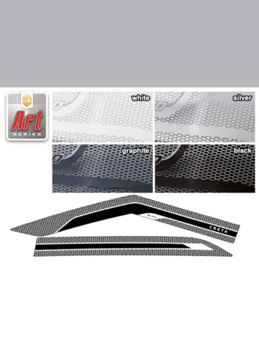 Ветровики дверей Серия Art черная Hyundai Creta  2016–2020