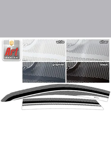 Ветровики дверей Серия Art черная Hyundai ix35 I поколение, I поколение рестайлинг, джип/suv 5 дв., рынок России, рынок Европы 2010 – 2015