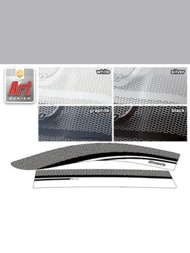 Ветровики дверей Серия Art черная Hyundai Santa Fe  2018–н.в. 