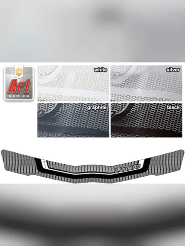 Дефлектор капота Серия Art черная Toyota Ractis I поколение, I поколение рестайлинг, хэтчбек 5 дв., рынок Японии 2005 - 2010