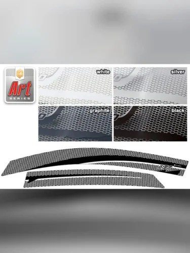 Ветровики дверей Серия Art черная Lexus NX I поколение, I поколение рест., джип/suv 5 дв. 2014 – 2021