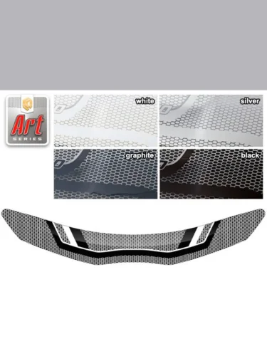 Дефлектор капота Серия Art черная Toyota Vitz  2010–2016