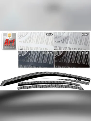 Ветровики дверей Серия Art черная Lexus RX  2009-2015