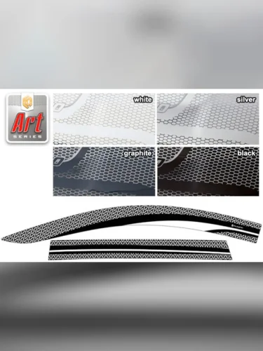 Ветровики дверей Серия Art черная Mitsubishi Pajero Sport 2016–2021