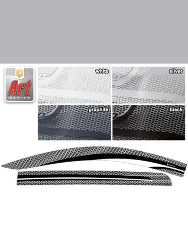 Ветровики дверей Серия Art черная Mitsubishi Triton  2015–н.в.