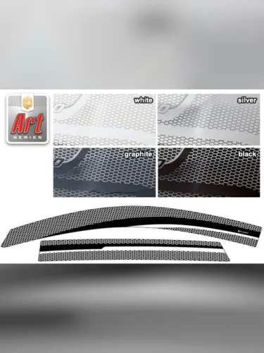 Ветровики дверей Серия Art черная Nissan Qashqai  2010-2013