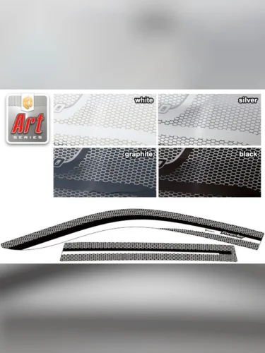 Ветровики дверей Серия Art черная Subaru Forester V поколение, джип/suv 5 дв. 2018 - 2021