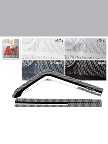 Ветровики дверей Серия Art черная Suzuki Solio III поколение, III поколение рест., хэтчбек 5 дв. 2015-2020