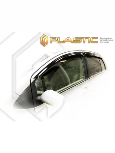 Ветровики дверей Classic полупрозрачный Toyota Vitz  2005-2010