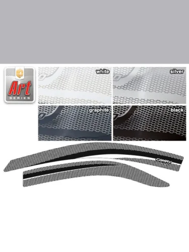 Ветровики дверей Серия Art черная Toyota Camry  2001-2003