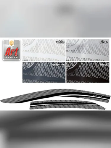 Ветровики дверей Серия Art черная Toyota Camry  2018 – 2023