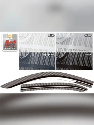 Ветровики дверей Серия Art черная Toyota Corolla Axio 2012–2015