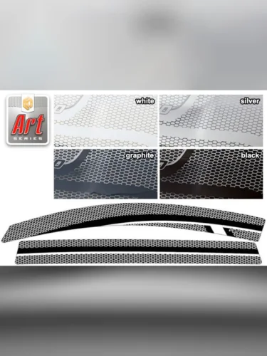 Ветровики дверей Серия Art черная Toyota Ipsum  2001-2003