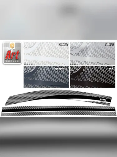 Ветровики дверей Серия Art черная Toyota Isis  2004–2009