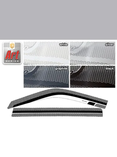 Ветровики дверей Серия Art черная Toyota Probox  2002-2014