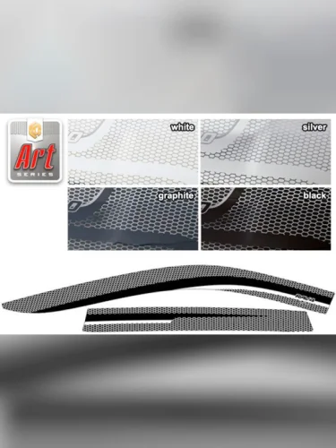 Ветровики дверей Серия Art черная Toyota Rav4 V поколение, джип/suv 5 дв. 2018-н.в.