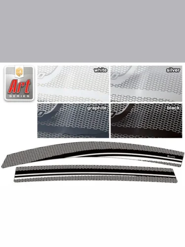 Ветровики дверей Серия Art черная Toyota Verso  2009-2012