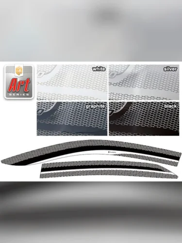 Ветровики дверей Серия Art черная Volkswagen Jetta  2006-2010