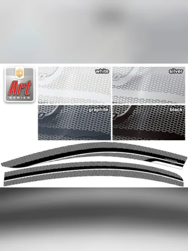 Ветровики дверей Серия Art черная Volkswagen Passat VIII поколение, VIII поколение рестайлинг, седан 2014–н.в.