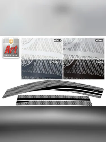 Ветровики дверей Серия Art черная Volkswagen Touareg  2010-2018