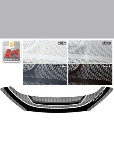 Дефлектор капота Серия Art графит Hyundai Tucson  2015-2021