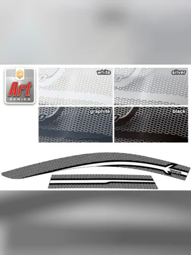 Ветровики дверей Серия Art черная Volvo XC60  2017–н.в. 