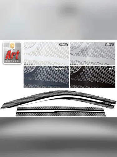 Ветровики дверей Серия Art черная Volvo XC90 джип/suv 5 дв., II поколение, II поколение рестайлинг 2015–н.в.