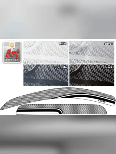 Ветровики дверей Серия Art черная ВАЗ Lada Largus  2012–2021