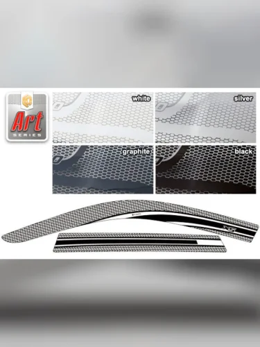 Ветровики дверей Серия Art графит BMW X5  2004-2007