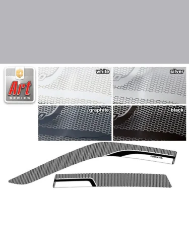 Ветровики дверей Серия Art графит Daewoo Nexia  2008–н.в.