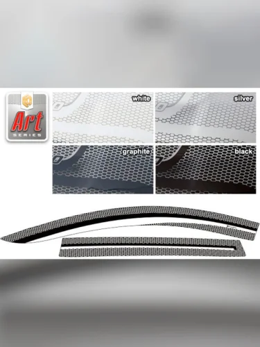 Ветровики дверей Серия Art графит Haval M6 II поколение, джип/suv 5 дв., рынок России 2021 - н.в.