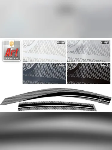 Ветровики дверей Серия Art графит Honda CR-V  2007-2009