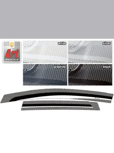 Ветровики дверей Серия Art графит Honda Fit  2008-2013