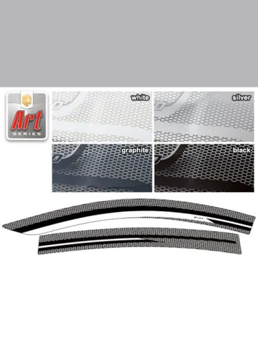 Ветровики дверей Серия Art графит Honda Vezel  2013-2018