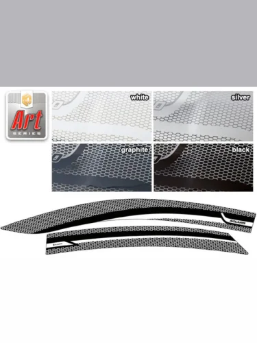 Ветровики дверей Серия Art графит Hyundai Solaris  2017–н.в.