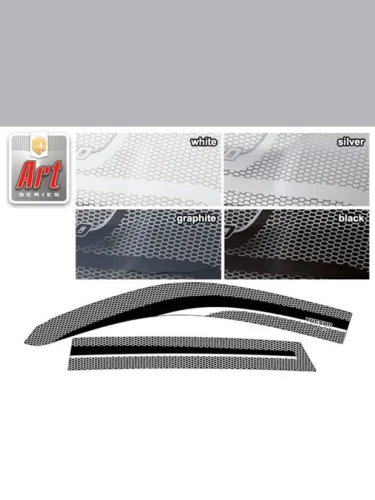 Ветровики дверей Серия Art графит Hyundai Tucson  2005-2009