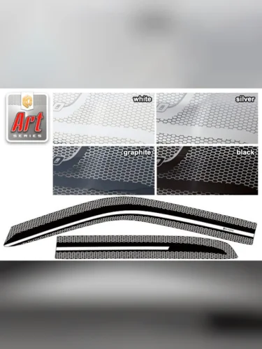 Ветровики дверей Серия Art графит Isuzu D-MAX Double Cab 2020-н.в.