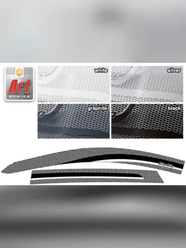 Ветровики дверей Серия Art графит Kia Rio хечбек 2011–2015