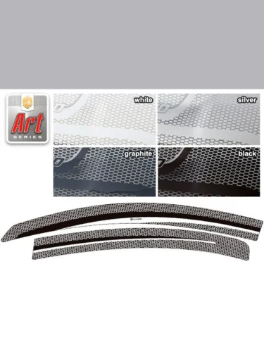 Ветровики дверей Серия Art графит Mazda 3 седан 2009-2013