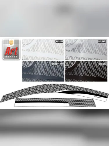 Ветровики дверей Серия Art графит Mitsubishi Outlander III поколение, III поколение рестайлинг 1, 2, 3, джип/suv 5 дв.   2012 – 2022