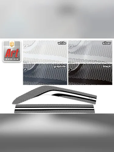 Ветровики дверей Серия Art графит Mitsubishi Pajero  2002-2006