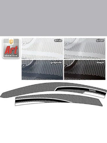 Ветровики дверей Серия Art графит Nissan Bluebird Sylphy  2005-2012