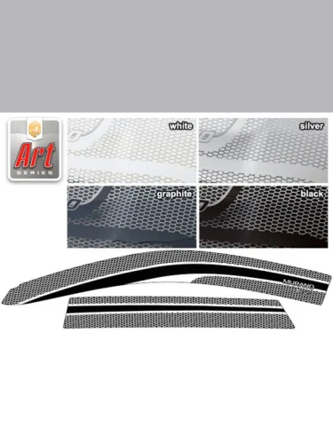 Ветровики дверей Серия Art графит Nissan Murano  2004-2009