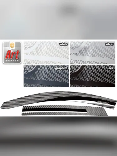 Ветровики дверей Серия Art графит Nissan Qashqai  2014–2018