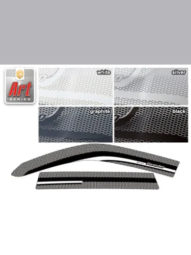 Ветровики дверей Серия Art графит Subaru Forester  2008-2012