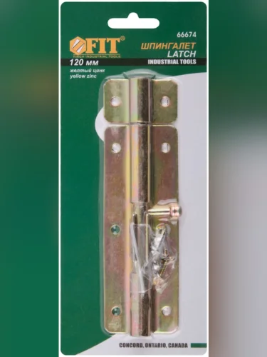 Задвижка накладная 120мм оцинкованная FIT