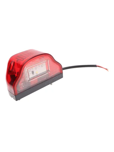 Фонарь освещения знака номерного (3 светодиода) пластик красный АТК