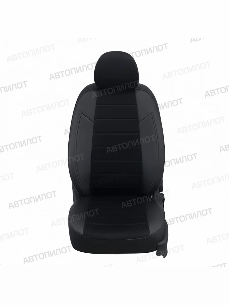 Комплект чехлов сидений (экокожа/алькантара) Автопилот Kaiyi Е5 (2021-2025) (черный/черный)  в Керчи Республика Крым
