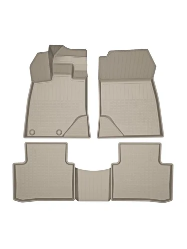 Коврик в салон (1 и 2 ряд) Norplast Unidec (бежевый) Peugeot 5008  P67 (2024-2025)